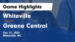 Whiteville  vs Greene Central Game Highlights - Oct. 21, 2023