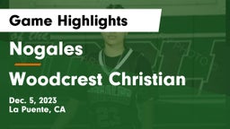 Nogales  vs Woodcrest Christian Game Highlights - Dec. 5, 2023