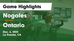 Nogales  vs Ontario  Game Highlights - Dec. 6, 2023