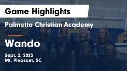 Palmetto Christian Academy  vs Wando Game Highlights - Sept. 2, 2023