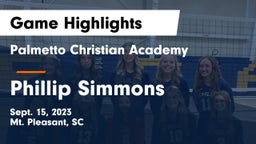 Palmetto Christian Academy  vs Phillip Simmons Game Highlights - Sept. 15, 2023