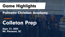 Palmetto Christian Academy  vs Colleton Prep Game Highlights - Sept. 21, 2023