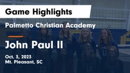 Palmetto Christian Academy  vs John Paul II Game Highlights - Oct. 3, 2023