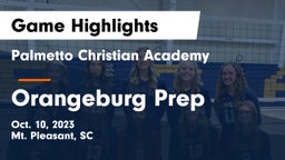 Palmetto Christian Academy  vs Orangeburg Prep Game Highlights - Oct. 10, 2023