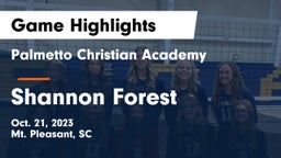 Palmetto Christian Academy  vs Shannon Forest  Game Highlights - Oct. 21, 2023