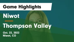 Niwot  vs Thompson Valley  Game Highlights - Oct. 22, 2022