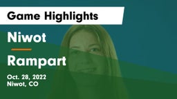 Niwot  vs Rampart  Game Highlights - Oct. 28, 2022