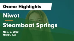 Niwot  vs Steamboat Springs  Game Highlights - Nov. 5, 2022