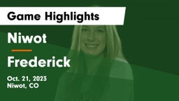 Niwot  vs Frederick  Game Highlights - Oct. 21, 2023