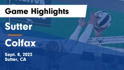 Sutter  vs Colfax   Game Highlights - Sept. 8, 2022