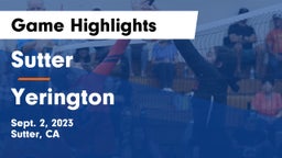 Sutter  vs Yerington Game Highlights - Sept. 2, 2023