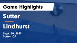 Sutter  vs Lindhurst Game Highlights - Sept. 20, 2023