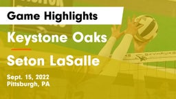 Keystone Oaks  vs Seton LaSalle  Game Highlights - Sept. 15, 2022