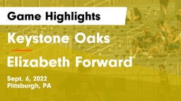Keystone Oaks  vs Elizabeth Forward  Game Highlights - Sept. 6, 2022