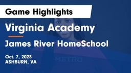 Virginia Academy vs James River HomeSchool Game Highlights - Oct. 7, 2023