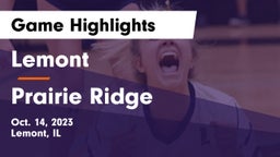 Lemont  vs Prairie Ridge  Game Highlights - Oct. 14, 2023