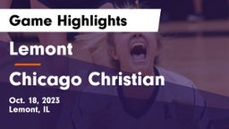 Lemont  vs Chicago Christian Game Highlights - Oct. 18, 2023