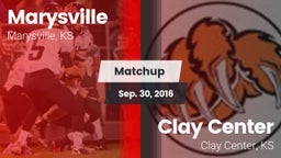 Matchup: Marysville High vs. Clay Center  2016