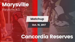 Matchup: Marysville High vs. Concordia Reserves 2017