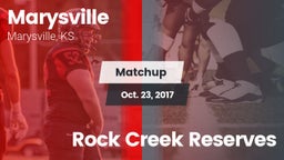 Matchup: Marysville High vs. Rock Creek Reserves 2017