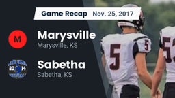 Recap: Marysville  vs. Sabetha  2017