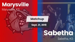 Matchup: Marysville High vs. Sabetha  2018