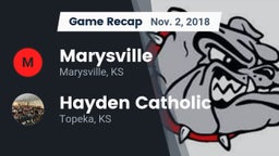 Recap: Marysville  vs. Hayden Catholic  2018