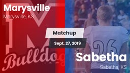 Matchup: Marysville High vs. Sabetha  2019