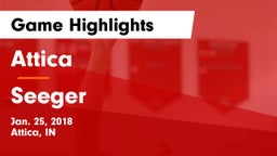 Attica  vs Seeger  Game Highlights - Jan. 25, 2018