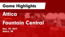 Attica  vs Fountain Central  Game Highlights - Dec. 29, 2017