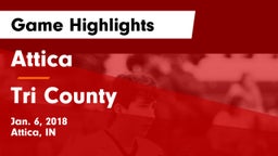 Attica  vs Tri County  Game Highlights - Jan. 6, 2018