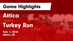 Attica  vs Turkey Run  Game Highlights - Feb. 1, 2018