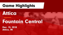 Attica  vs Fountain Central  Game Highlights - Dec. 15, 2018