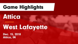 Attica  vs West Lafayette  Game Highlights - Dec. 15, 2018