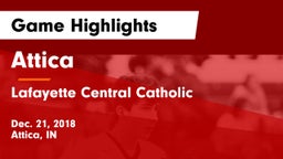 Attica  vs Lafayette Central Catholic  Game Highlights - Dec. 21, 2018