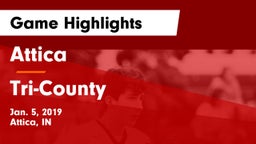 Attica  vs Tri-County  Game Highlights - Jan. 5, 2019
