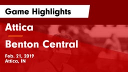 Attica  vs Benton Central  Game Highlights - Feb. 21, 2019