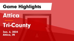 Attica  vs Tri-County  Game Highlights - Jan. 6, 2024