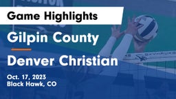 Gilpin County  vs Denver Christian Game Highlights - Oct. 17, 2023