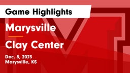 Marysville  vs Clay Center  Game Highlights - Dec. 8, 2023
