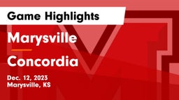 Marysville  vs Concordia  Game Highlights - Dec. 12, 2023