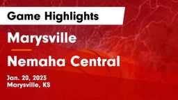 Marysville  vs Nemaha Central  Game Highlights - Jan. 20, 2023