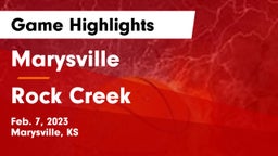 Marysville  vs Rock Creek  Game Highlights - Feb. 7, 2023