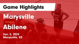 Marysville  vs Abilene  Game Highlights - Jan. 5, 2024