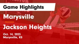 Marysville  vs Jackson Heights  Game Highlights - Oct. 14, 2023