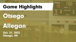 Otsego  vs Allegan  Game Highlights - Oct. 31, 2022