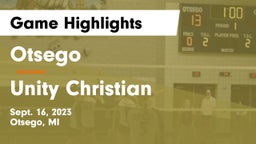 Otsego  vs Unity Christian Game Highlights - Sept. 16, 2023