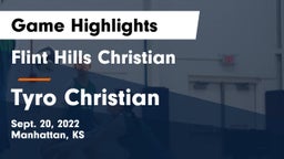 Flint Hills Christian  vs Tyro Christian Game Highlights - Sept. 20, 2022