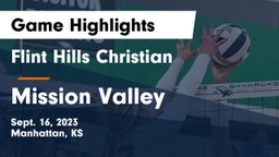 Flint Hills Christian  vs Mission Valley  Game Highlights - Sept. 16, 2023