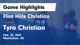 Flint Hills Christian  vs Tyro Christian Game Highlights - Feb. 24, 2023